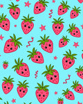 Cute Pink Strawberry Hearts Confetti Rug