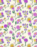 Sweet Purple Floral Garden Bloom Rug