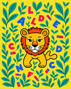 Happy Lion Jungle Alphabet Rug