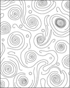 Abstract Swirls Black And White Organic Rug