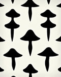 Black Mushroom Spot Repeat Rug