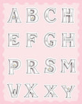 Whimsical Letter Monogram Castle Accents Rug