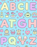 Pastel Alphabet Garden Whimsy Rug