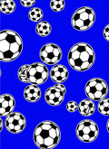 Royal Blue Soccer Ball Grouping Rug