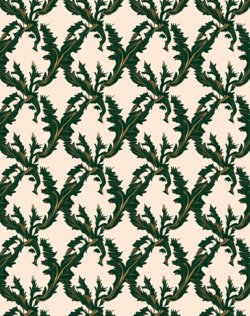 Emerald Green Acanthus Swirl Area Rug