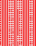 Bold Red Vertical Stripe Grid Rug