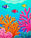 Vibrant Coral Fish Underwater Scene Rug