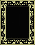 Golden Yellow Ornate Border Rug