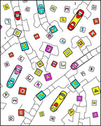 Colorful Alphabet Cars Road Adventure Rug