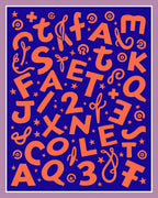 Alphabetical Scatter Colorful Orange Letter Rug