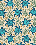 Sea Turtle Coral Garden Rug