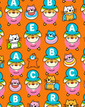 Whimsical Alphabet Animal Characters Rug