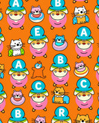 Whimsical Alphabet Animal Characters Rug