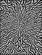 Black White Organic Flow Rug