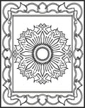 Geometric Mandala With Rope Border Rug