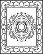 Geometric Mandala With Rope Border Rug