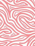 Coral Pink Swirl Animal Print Rug