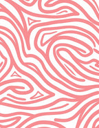 Coral Pink Swirl Animal Print Rug