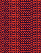Vibrant Red Geometric Grid Rug