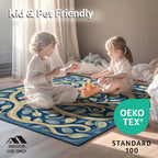 Abstract Black White Jagged Peaks Rug