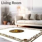 Ornate Gold Frame Star Medallion Rug
