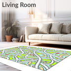 Abstract Cityscape Highway Overpass Rug