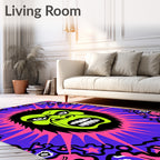 Fierce Lime Gorilla Starburst Swirl Rug