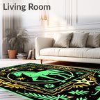 Emerald Horse Celestial Frame Rug