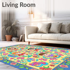 Kids Floral Yellow Rug