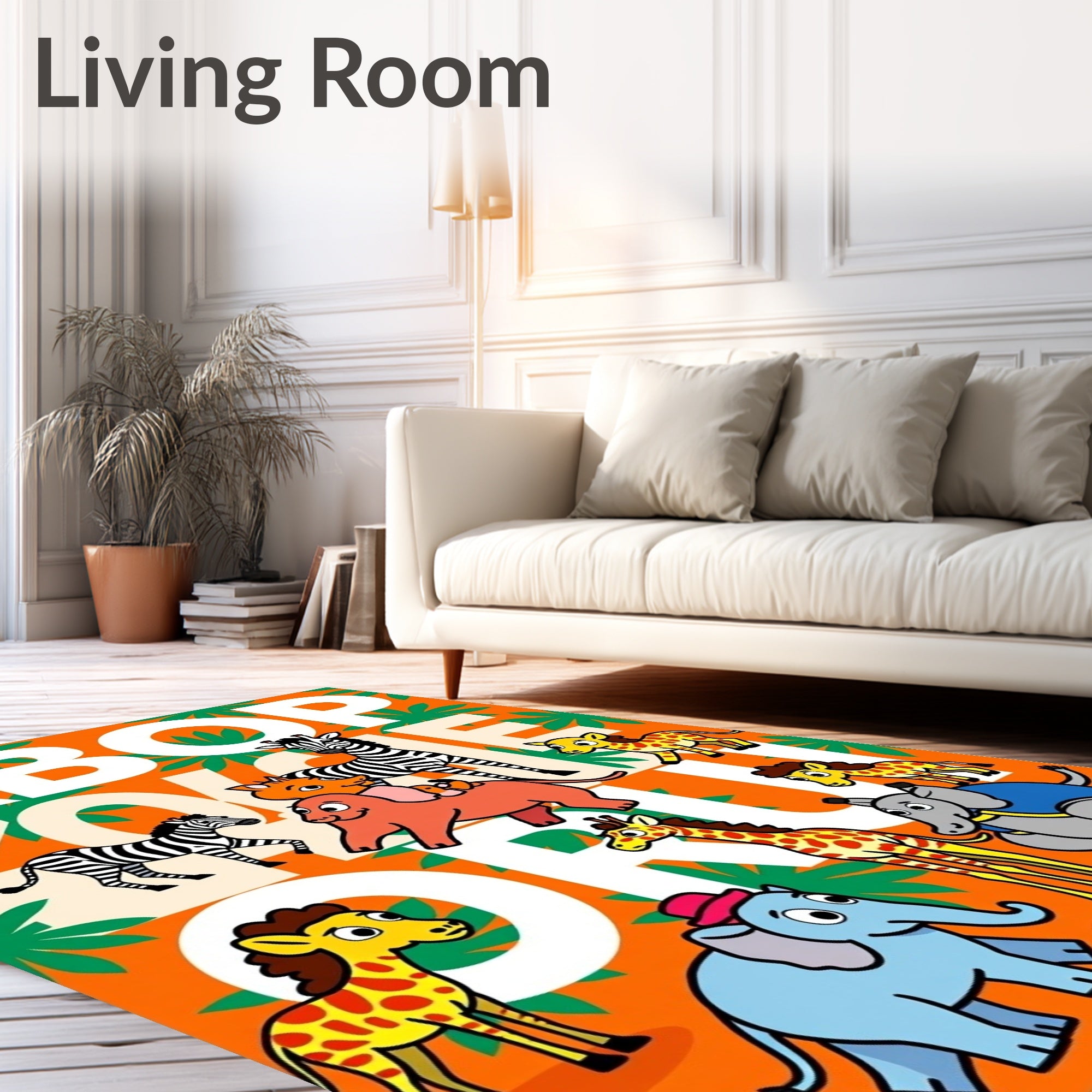 Jungle ABC Safari Animals Fun Rug