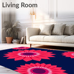Bold Red Floral Repeat Rug