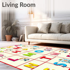 Playful Alphabet Characters Multi-Color Rug