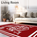 Crimson Eagle Crest Emblem Rug