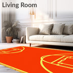 Orange Court Graphic Rug