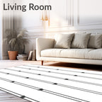 Modern Black Bamboo Column Rug