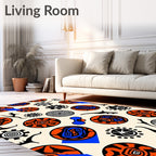 Bold Tribal Abstract Circles Rug