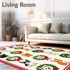 Christmas Corgi Wreath Collection Rug