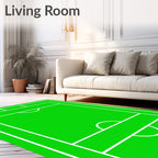 Bright Green Field Graphic Rug