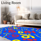 Bold Red Yellow Alphabet Play Rug