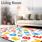 Alphabet Characters Playful Whimsical medley Rug