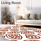 Brown Spotted Organic Art Rug