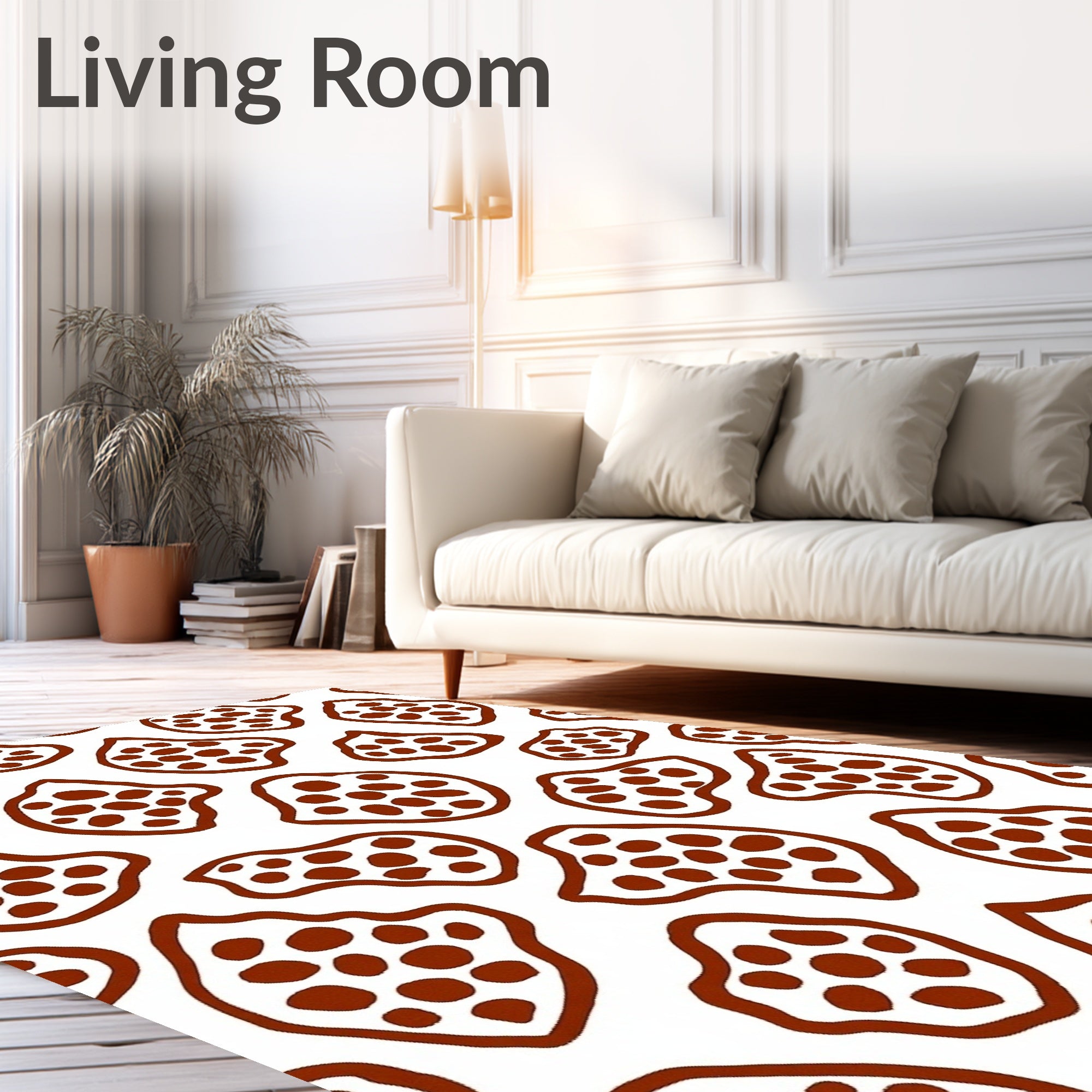 Brown Spotted Organic Art Rug