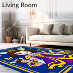 Royal Queen And Bees Illustration Rug