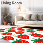 Sweet Red Strawberry Berry Patch Rug