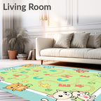 Cute Animals Alphabet Playful Rug