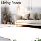 Golden Heart Greenery Corner Accents Rug
