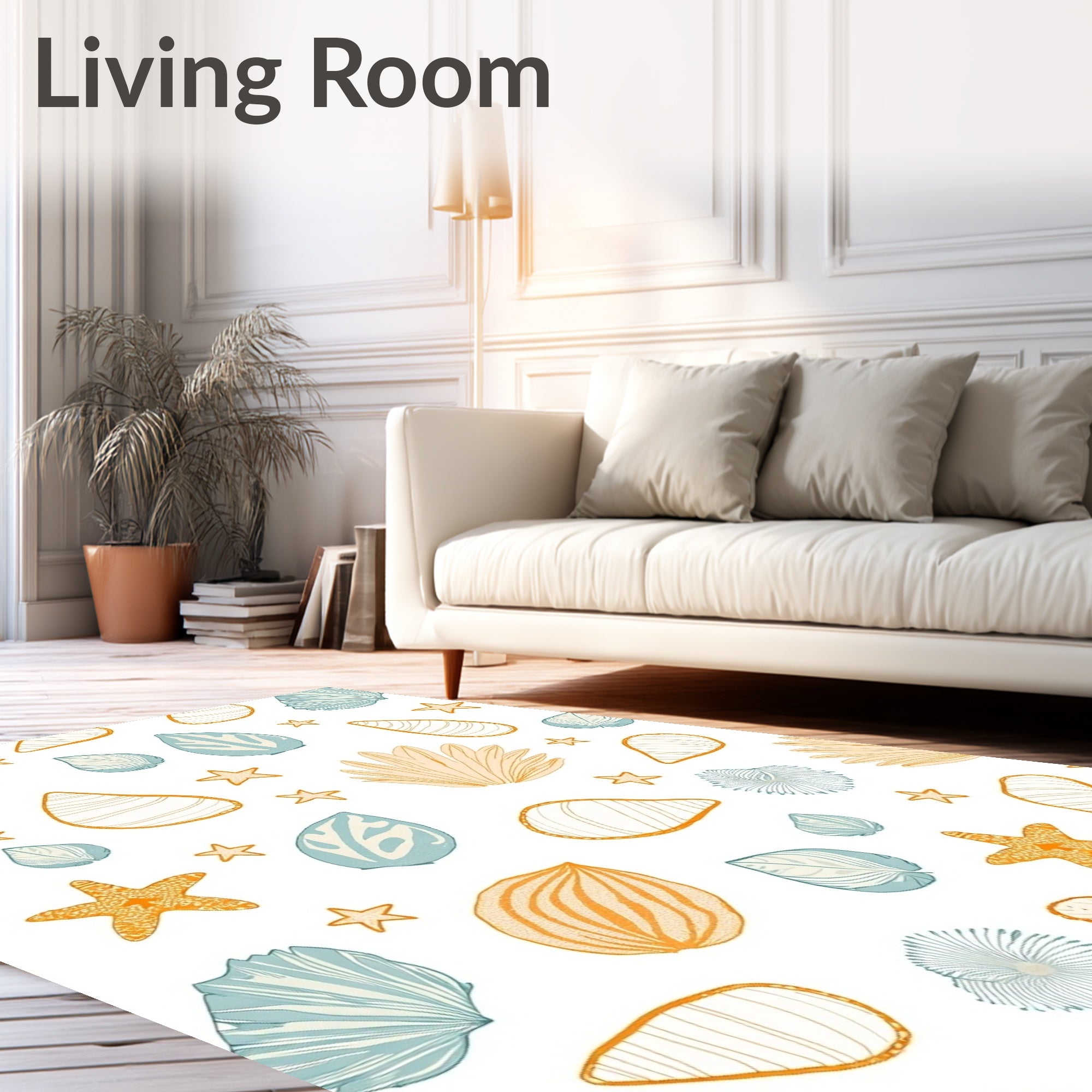 Coastal Shell Starfish Breeze Rug