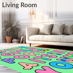 Bright Alphabet Pop Art Panels Rug