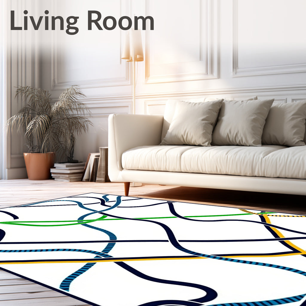 Abstract Intertwined Lines Rug