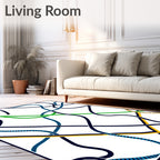 Abstract Intertwined Lines Rug